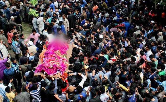 Thousands At Terrorist's Funeral In Kashmir, Just Family For Cop He Shot
