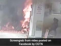 Man Sets Bike On Fire At Gas Station. Watch What The Staff Does Next