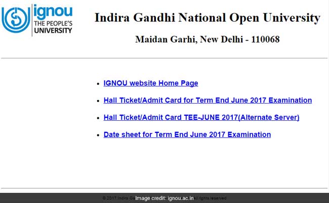 ignou homepage