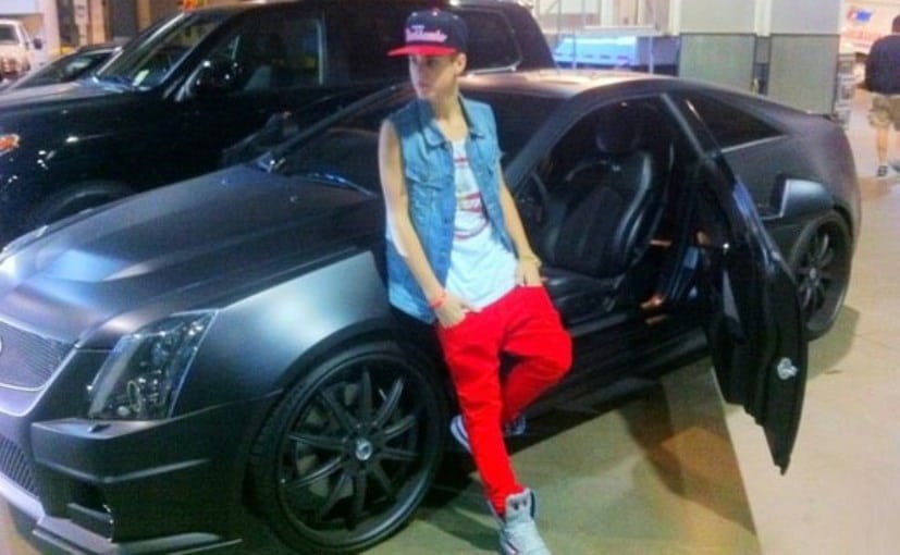 justin biebers customised cadillac cts v coupe