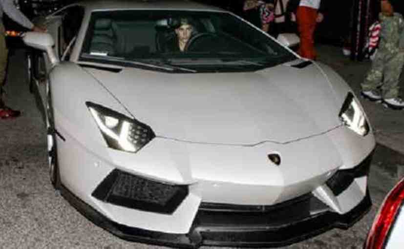 justin biebers lamborghini aventador