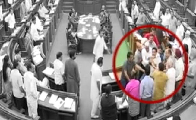 Punched In Chest By AAP Leaders In Delhi Assembly, Alleges Kapil Mishra