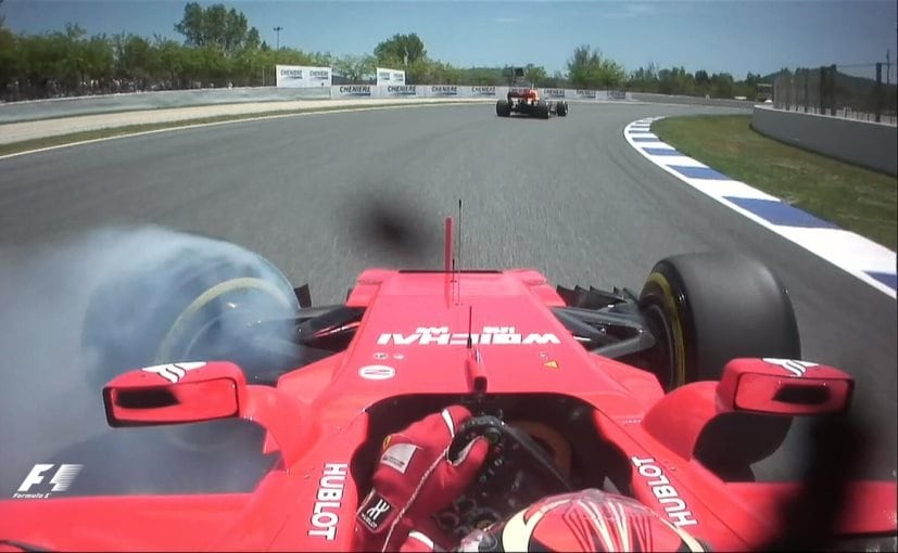 kimi raikkonen spanish gp 2017 crash