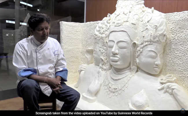 Watch: How An Indian Chef Made The World's Largest Margarine Sculpture