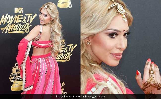 US Reality TV Star's Red Carpet Look: A Lehenga, Bindi And Mehendi