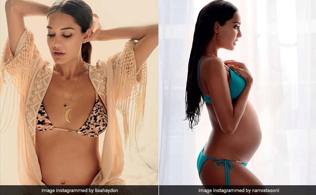 नई फोटोज में बिकिनी पहन बेबी बम्प दिखा रहीं लीजा हेडन, 7 महीने पहले की थी शादी