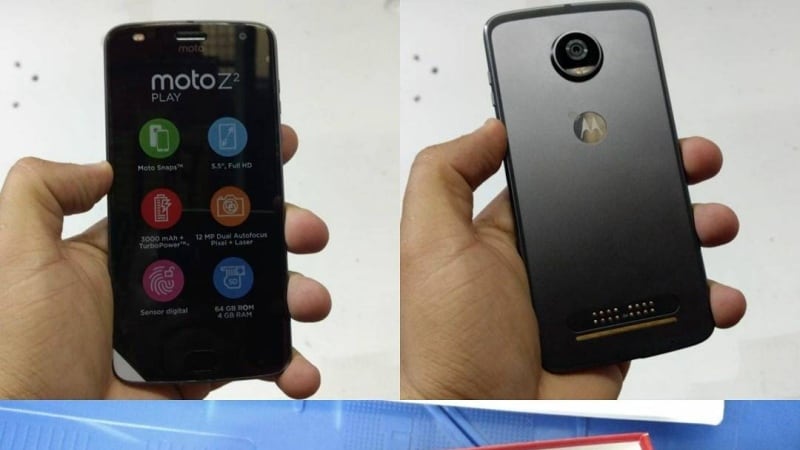 Moto Z2 Play के रिटेल बॉक्स की तस्वीरें लीक