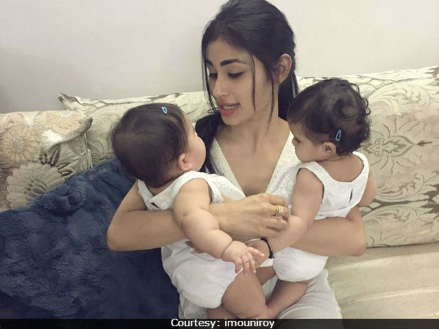 Mouni Roy Visits Naagin Co-Star Karanvir Bohra's Twins. Pics Are Adorable