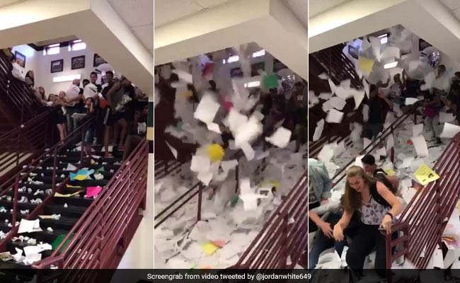 Viral: Students Celebrate Last Day Of School With Epic Paper Toss