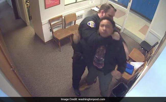 Caught On CCTV: Principal Holds Student's Head As He's Shot With Stun Gun Caught On CCTV: Principal Holds Student's Head As He's Shot With Stun Gun
