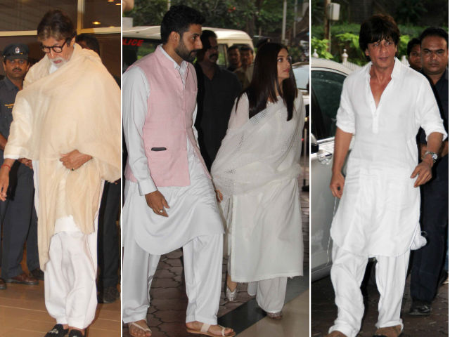 Vinod Khanna's Prayer Meet Attended By Amitabh Bachchan, Aishwarya, Abhishek, Shah Rukh Khan And Others