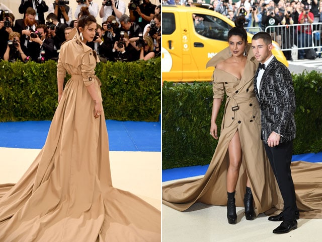 Priyanka Chopra Slays in Trench Coat Dress With Insane Train at Met Gala