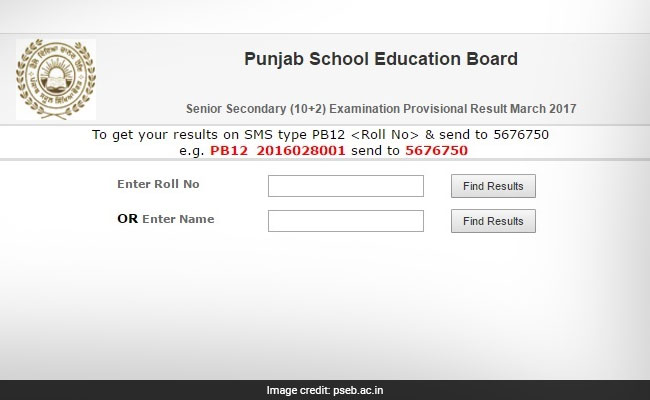 PSEB 12th result Punjab Board Senior Secondary (10+2) Examination