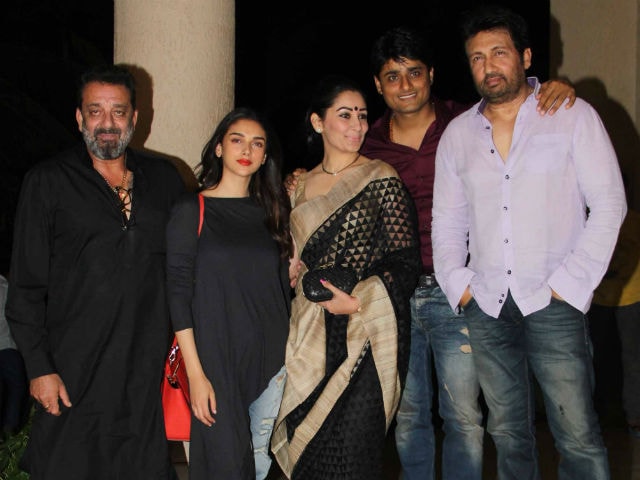 Bhoomi Done. Sanjay Dutt Celebrates With Maanyata And Co-Star Aditi Rao Hydari