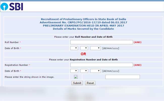 SBI PO Preliminary Exam 2017 का रिजल्ट घोषित, देखने के लिए क्लिक करें