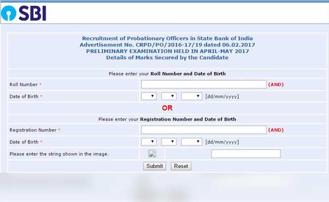 SBI PO Preliminary Exam 2017 Results Out! Check It Now