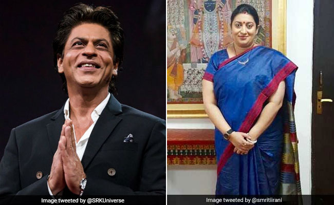 Shah Rukh Khan Posted This Pic Instagrammed By Smriti Irani. Here's Why