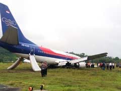 Indonesian Plane Overshoots Wet Runway, Passengers Evacuated On Camera
