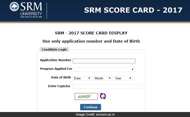 srm university score card