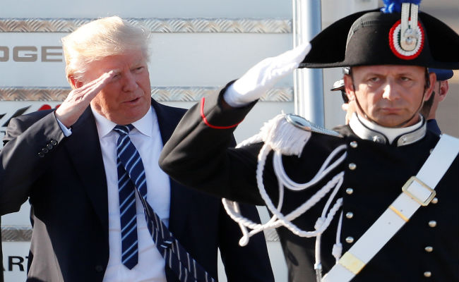 Donald Trump Arrives In Italy To Meet Pope Francis, Italian Leaders