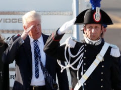Donald Trump Arrives In Italy To Meet Pope Francis, Italian Leaders