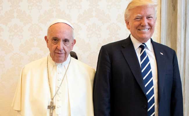 All Smiles As Pope Francis Asks US President Donald Trump To Work For Peace