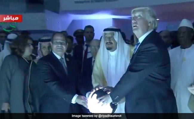 Donald Trump Touches A Glowing Orb In Saudi Arabia, Becomes A Meme