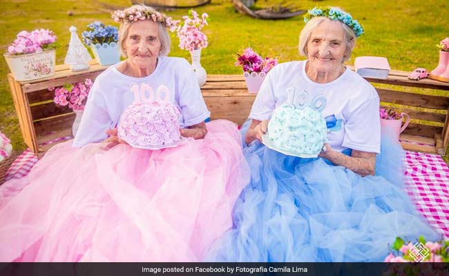 Twin Grannies Turn 100. Their Celebratory Photoshoot Is Adorable
