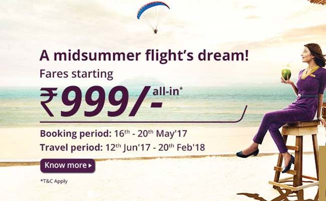 विस्तारा लेकर आई 'मिडसमर फ्लाइट ड्रीम सेल' : गर्मियों की छुट्टियां बिताएं अपनी मनचाही जगह पर, टिकट के रेट काफी कम