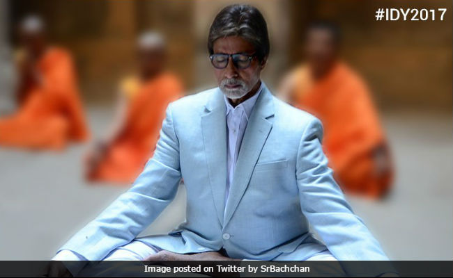 International Yoga Day: Amitabh Bachchan Suits Up For Sukhasana