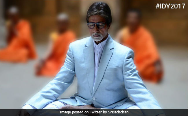 International Yoga Day: Amitabh Bachchan Suits Up For Sukhasana