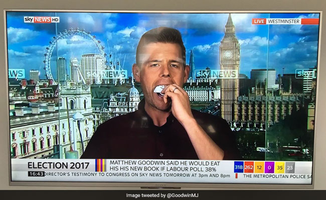 Author Eats His Book On Live TV After Losing Bet On UK Polls