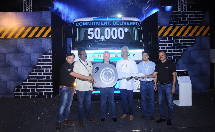 bharat benz 50 000 trucks sales milestone