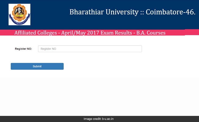 bharathiar university results
