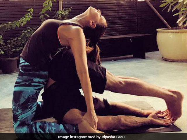 International Yoga Day: Bipasha Basu And Karan Singh Grover Do Couples Yoga