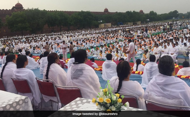 Brahma Kumaris Join Yoga Enthusiasts At Red Fort Lawns In Delhi