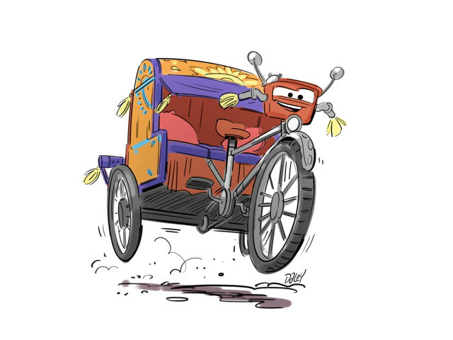 A <i>Cars</i>-Style Makeover For The <i>Desi</i> Cycle Rickshaw