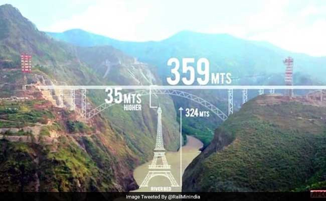 Railway Bridge On Chenab River To Be Higher Than Eiffel Tower