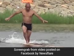 योग की ताकत से पानी पर 125 मीटर तक दौड़ने का दावा, जिसने भी Video देखा हैरान रह गया