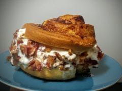 1,770 Calorie Cinnamon Roll Ice Cream Sandwich Topped with Bacon is the New Internet Frenzy