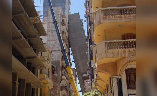 A 13-Storey-Apartment Block In Egypt Tilts Across Street