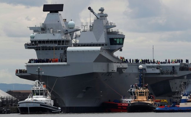 UK's Biggest Warship HMS Queen Elizabeth Sets Sail On Maiden Voyage