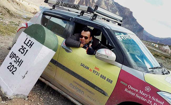 Delhi's Paraplegic Driver Zooms From Leh To Kanyakumari In Record Time