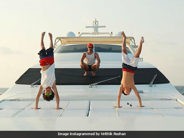 Hrithik Roshan's Sons Can Do A Perfect Handstand. See Pic