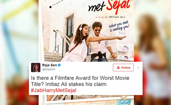 Shah Rukh's Next Is Titled 'Jab Harry Met Sejal.' Not Everyone's Impressed