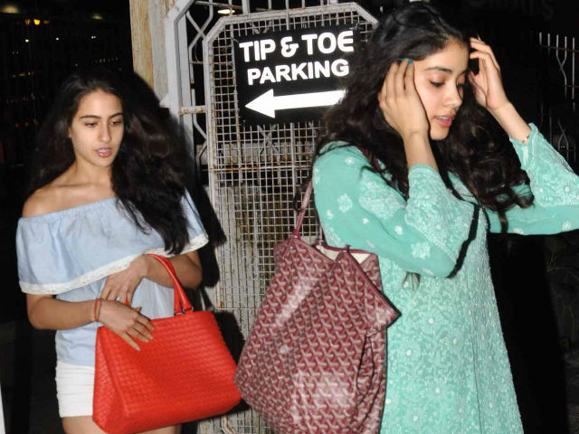 Pics From Sara Ali Khan And Jhanvi Kapoor Late Night Outing