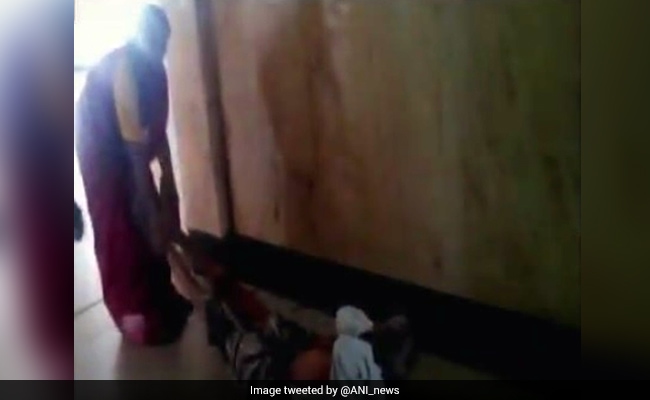 No Stretcher, Elderly Woman Drags Husband On Floor Of Karnataka Hospital