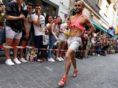 Men Take On The Cobbles In Stilettos In Spain Gay Pride Race