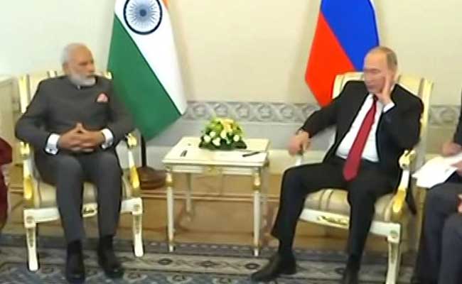 PM Narendra Modi, Russia's President Vladimir Putin Hold Talks In St Petersburg