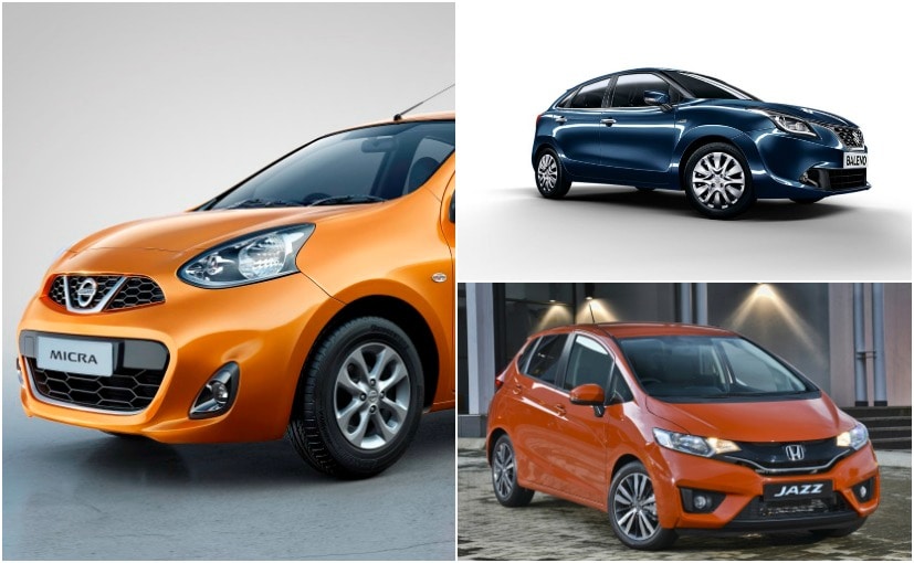Nissan Micra vs Honda Jazz vs Maruti Suzuki Baleno CVT: Spec Comparison Nissan Micra vs Honda Jazz vs Maruti Suzuki Baleno CVT: Spec Comparison
